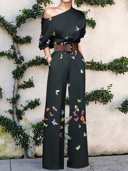 Lydia - Off-the-Shoulder Jumpsuit met Bloemenprint