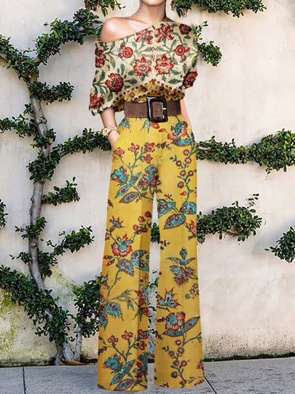 Lydia - Off-the-Shoulder Jumpsuit met Bloemenprint