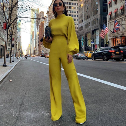 Sariq - Pure Color Halve Kraag Jumpsuits