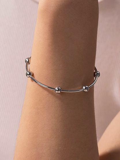 Elisabeth - Rosalien Kraal Bangle Armband Zilver
