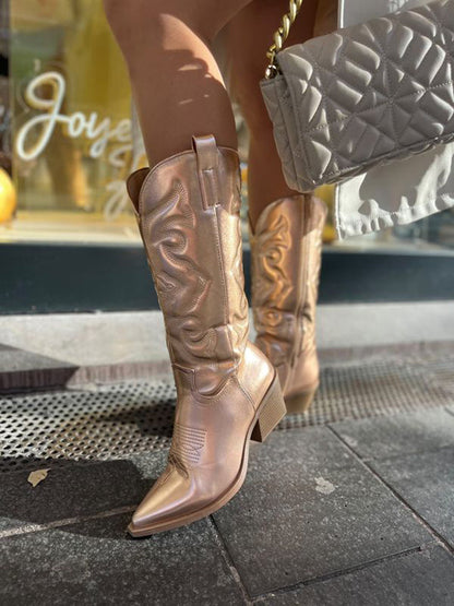 Sanne - Elegante metallic cowboylaarzen