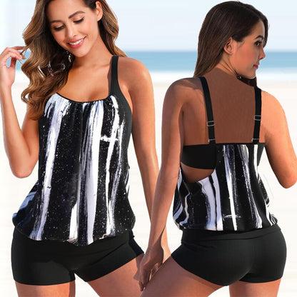 Etta - Zomer Twee-kleurige Tankini Set