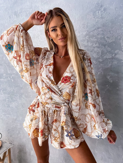 Lauren - Zomerse Strand Playsuit: Chic & Comfortabel