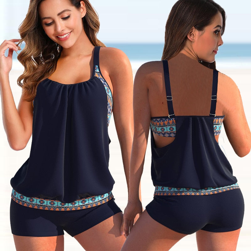 Etta - Zomer Twee-kleurige Tankini Set