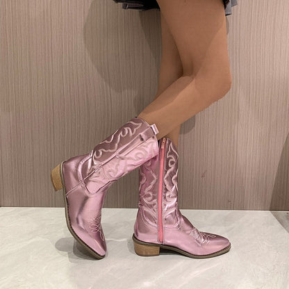 Livia - Stijlvolle metallic chique laarzen