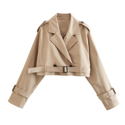Hannah – Korte Trenchcoat met Riem