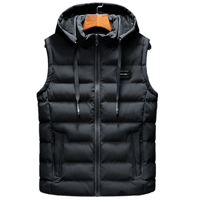 Vidar Premium Donzen Bodywarmer Vest met Capuchon en Trekkoorden