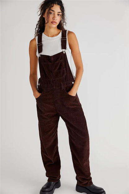 Winifred Corduroy Vintage Denim Tuinbroek Overall