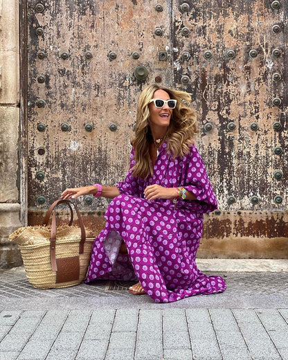Mia - Maxi Jurk met Bloemenprint