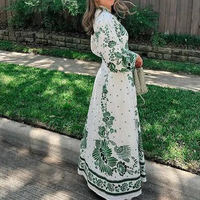 Estefanie - Maxi-jurk met Botanische Elegantie