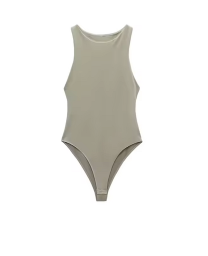 Melissa - Modieus Strak Bodysuit met Halternek