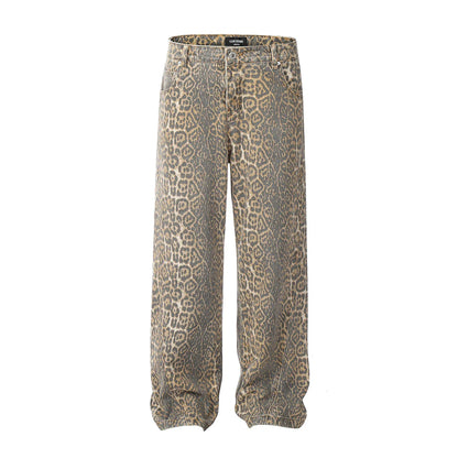 Mia – Leuke Leopard Print Wijd-Leg Broek
