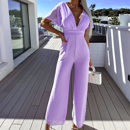 Bente - Elegante Jumpsuit Met Wijde Pijpen