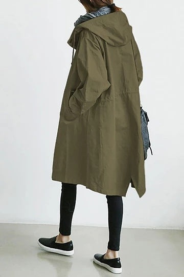 Serenita Storm- en Waterbestendige Dames Trenchcoat met Capuchon