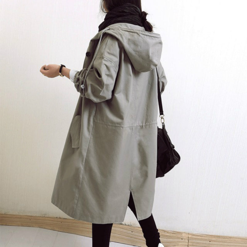 Serenita Storm- en Waterbestendige Dames Trenchcoat met Capuchon