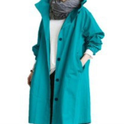 Serenita Storm- en Waterbestendige Dames Trenchcoat met Capuchon