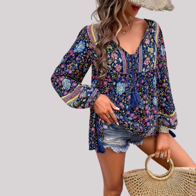 Kate - Bohemian Blouse Met Paisleypatroon