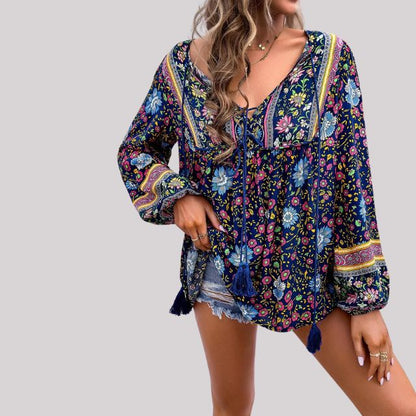 Kate - Bohemian Blouse Met Paisleypatroon