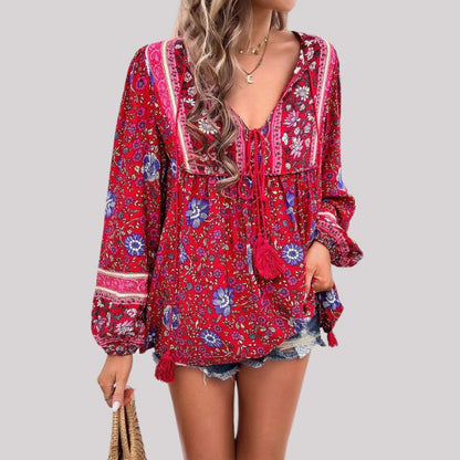 Kate - Bohemian Blouse Met Paisleypatroon