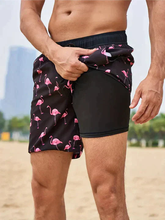 Braxton AquaFlex Zwemshorts voor Mannen met Trekkoord en Verstopte Zak voor Telefoon