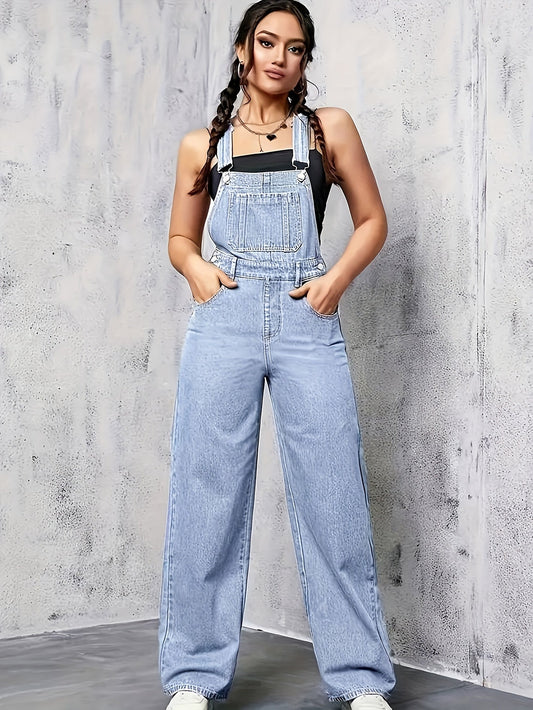 Luella - Denim Overall met Wijde Pijpen