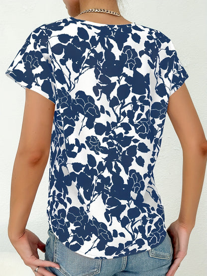 Graysen - Korte Mouwen Blouse met Bloemenprint