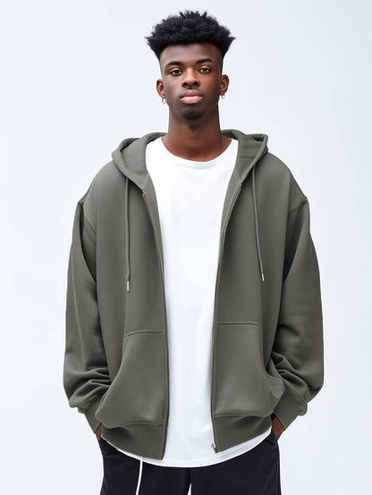 Luke - Herenhoodies met Relaxte Pasvorm en Rits