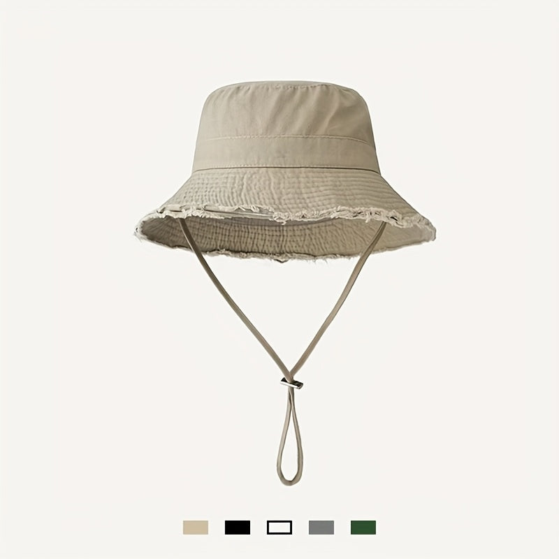 Eline - Modieuze Zomer Bucket Hat met Straktrek Koord
