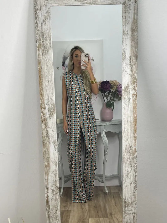 Gemma - Nieuwe Collectie Comfortabele Jumpsuits Met Abstracte Print Voor Dames