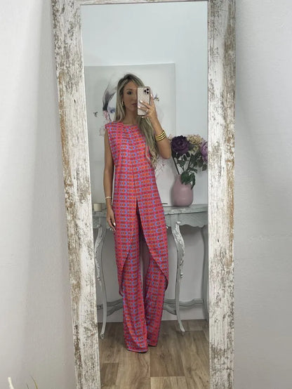 Gemma - Nieuwe Collectie Comfortabele Jumpsuits Met Abstracte Print Voor Dames