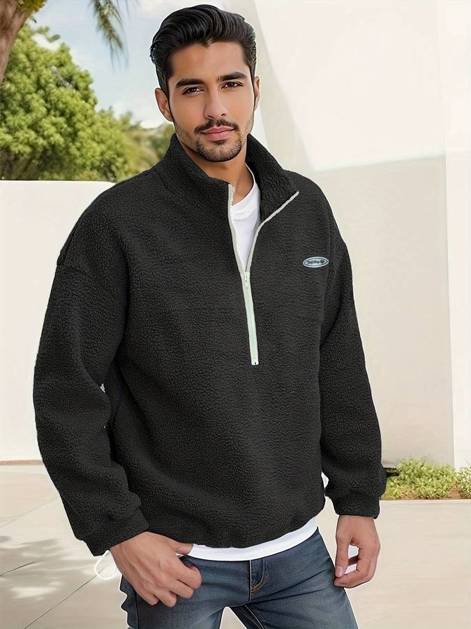 Milo - Knusse Half-Zip Pullover van Fleece voor Heren