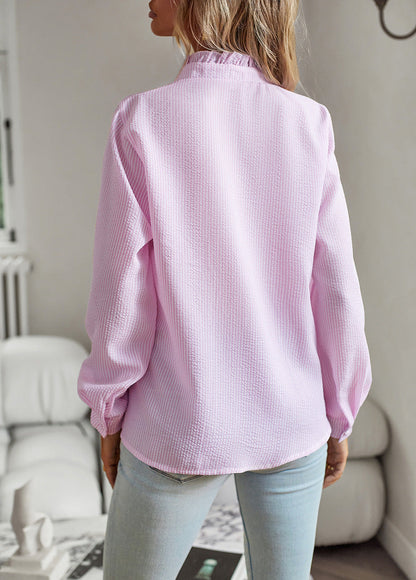 Olivia - Blouse met Ruches en Knopen