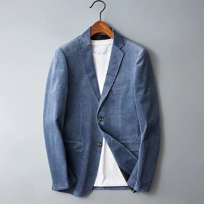 Victor - Klassieke Ribfluwelen Blazer met Tweeknoopsluiting