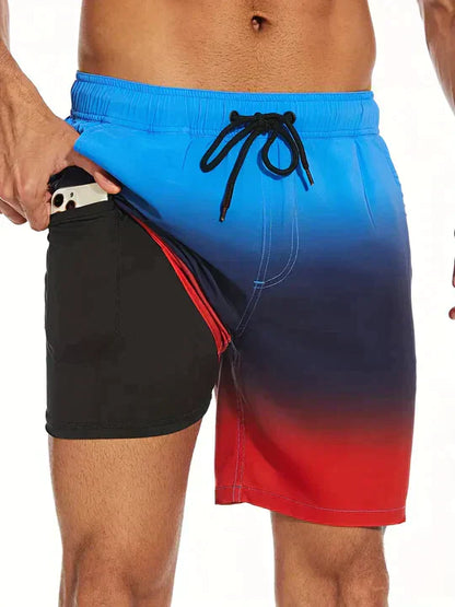 Braxton AquaFlex Zwemshorts voor Mannen met Trekkoord en Verstopte Zak voor Telefoon