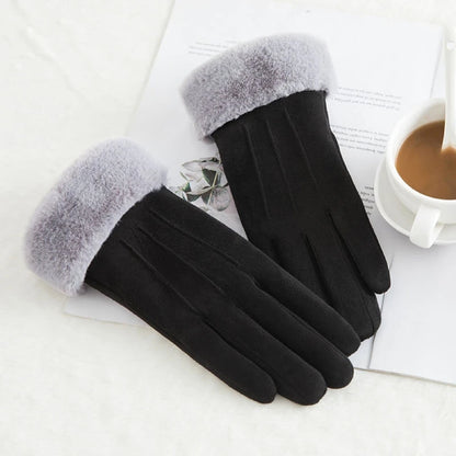 Warme Fleece Handschoenen met Touchscreen Vingertoppen voor Mobiel Gebruik in de Kou