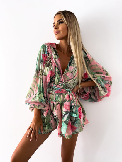 Lauren - Zomerse Strand Playsuit: Chic & Comfortabel