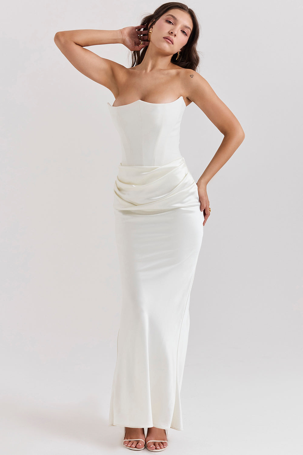 Shiloh - Elegant Strapless korset Maxi Jurk