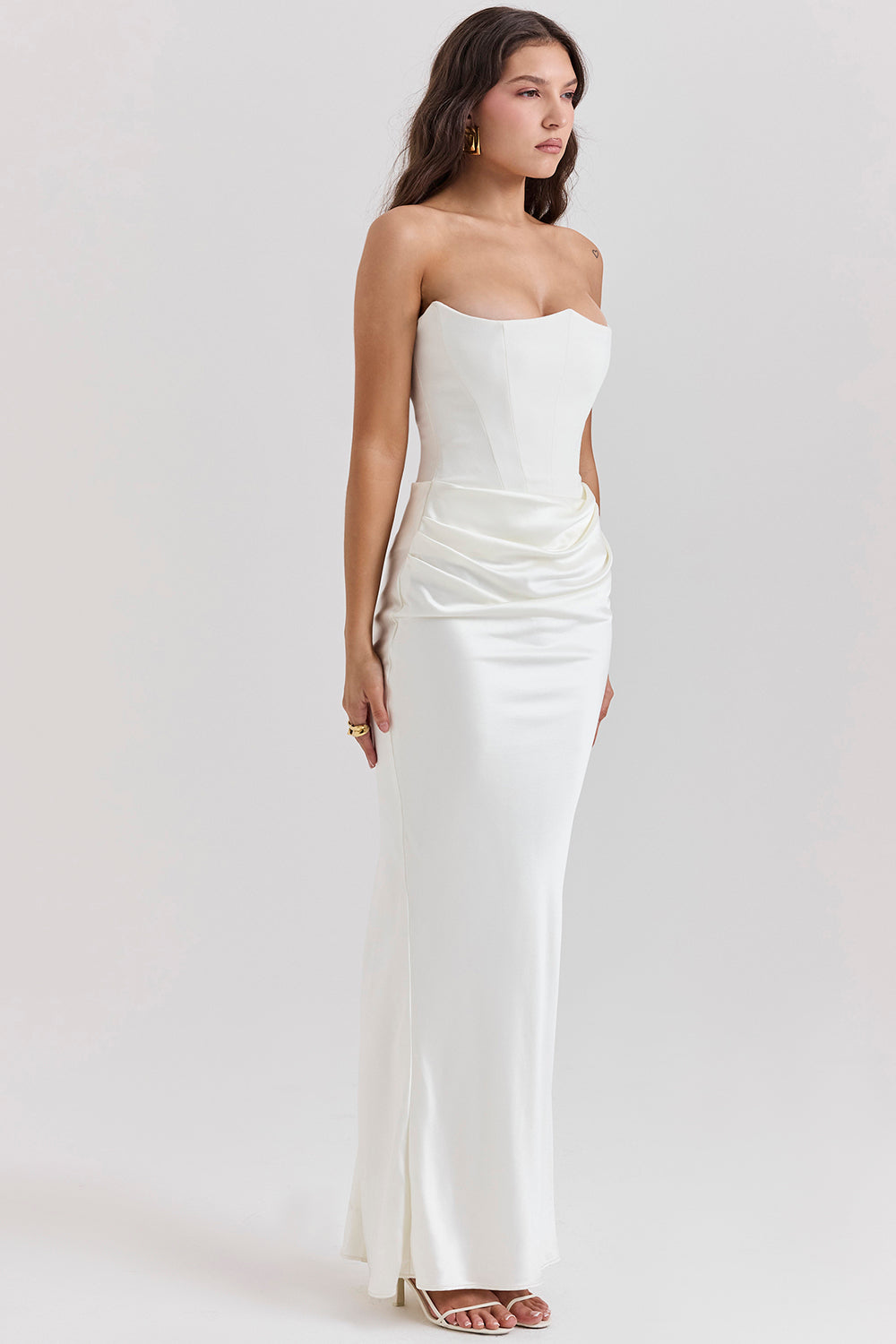 Shiloh - Elegant Strapless korset Maxi Jurk