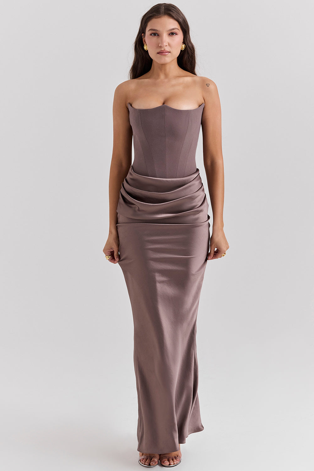 Shiloh - Elegant Strapless korset Maxi Jurk