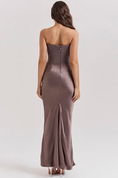 Shiloh - Elegant Strapless korset Maxi Jurk