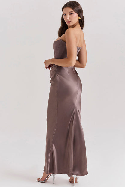 Shiloh - Elegant Strapless korset Maxi Jurk