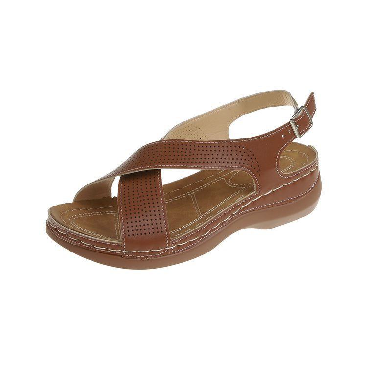 Bitsy - Moderne Zwart Leren Sandalen met Chique Stikseldetails