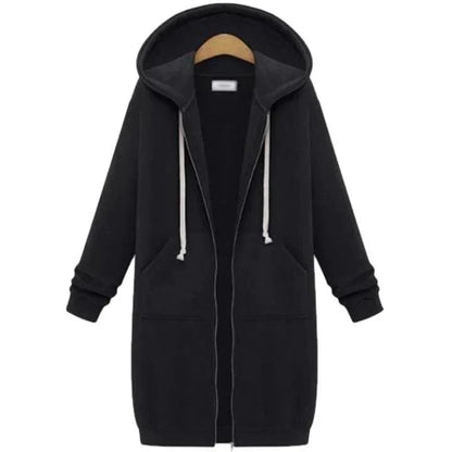 Kalia - Comfortabele Lange Hoodie Jas