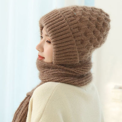 Griet - Gebreide Winterset met Beanie en Sjaal in Zacht Mohair-Design