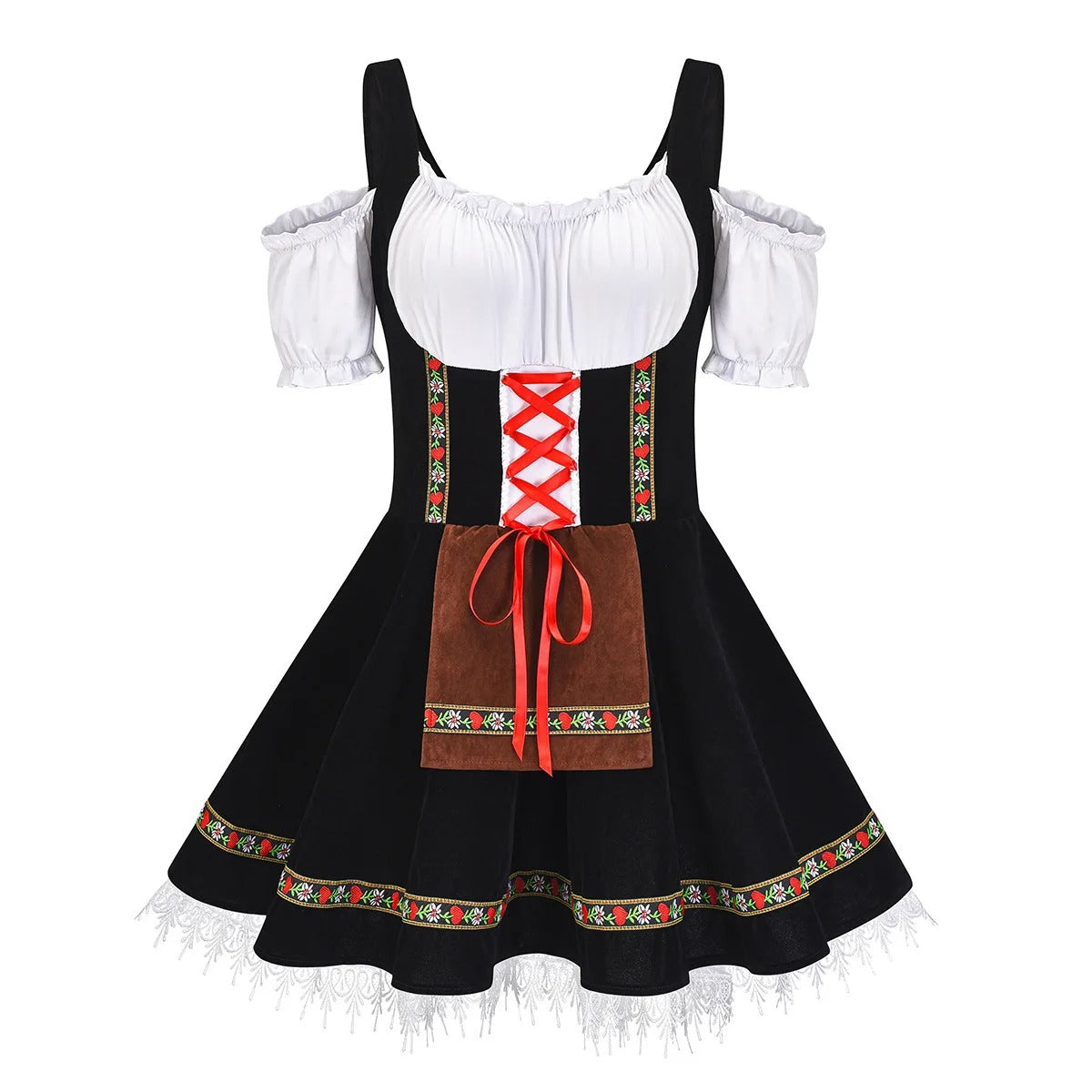 Janina - Klassieke Oktoberfest Dirndl Jurk met Gingham Rok