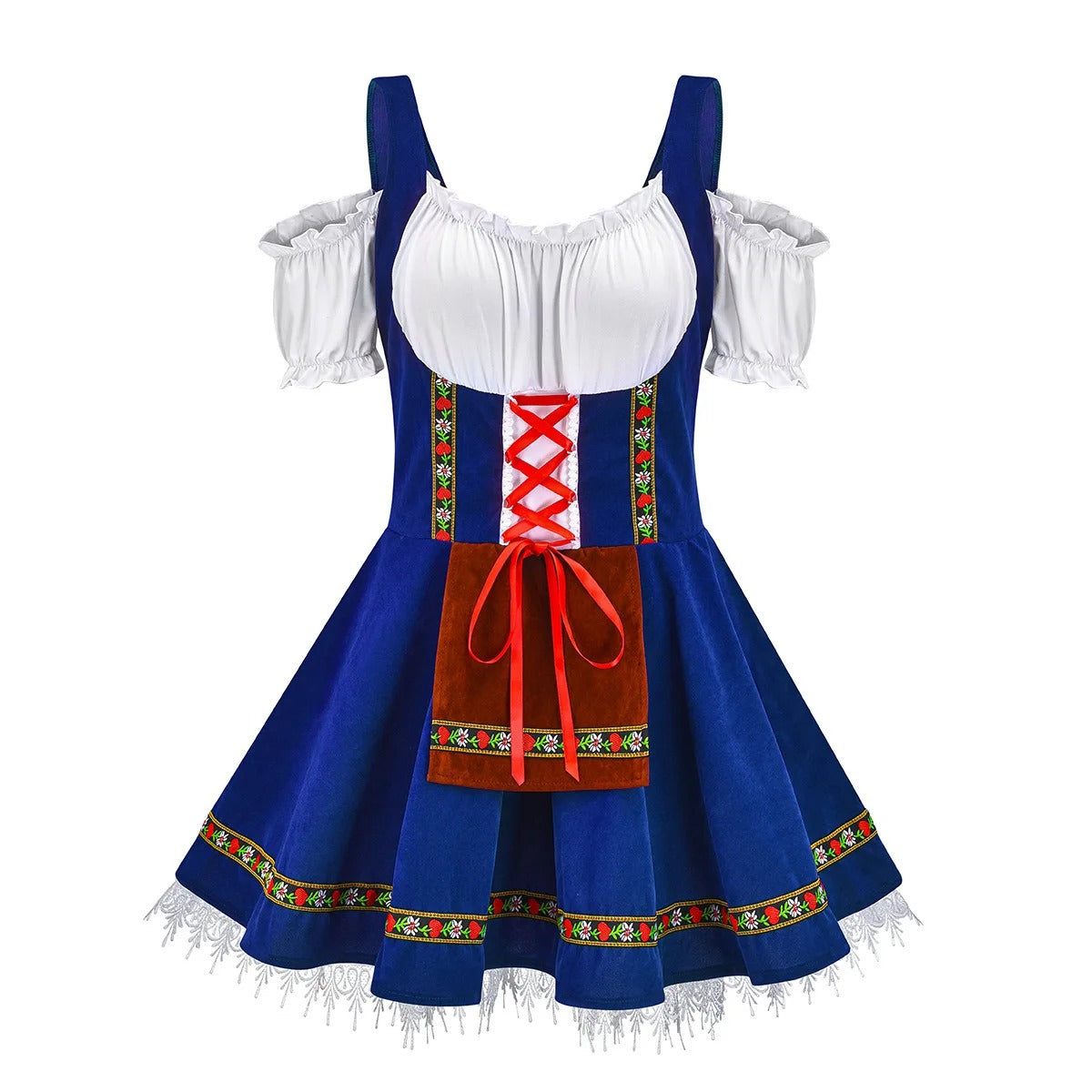 Janina - Klassieke Oktoberfest Dirndl Jurk met Gingham Rok