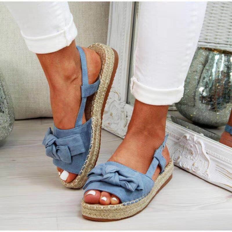 Hadley - Zomer casual Strik dames Espadrilles Sandalen met Gespband