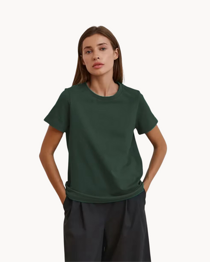 Sarah - Casual T-Shirt met Geknoopte Jeans