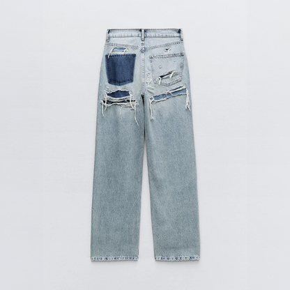 Chloe - Hooggetailleerde Wijde Jeans