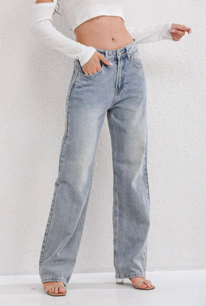 Chloe - Hooggetailleerde Wijde Jeans